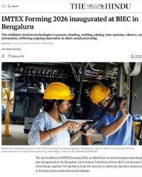 IMTEX Forming 2026 inauguration Bengaluru